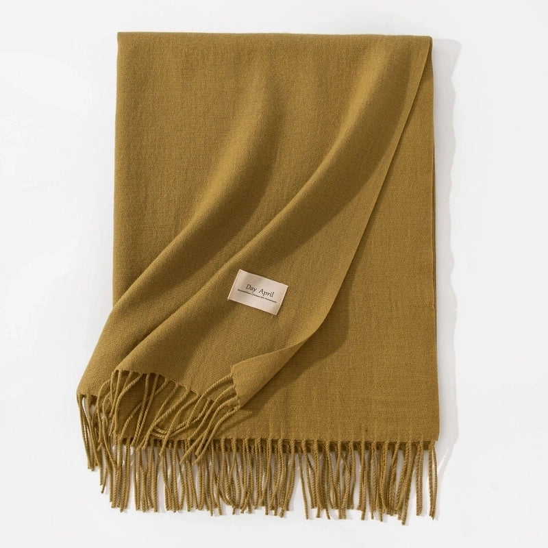 Scarf Winter Warm Windproof Shawl Women’s High-end Korean Style Women’s Cashmere Scarf