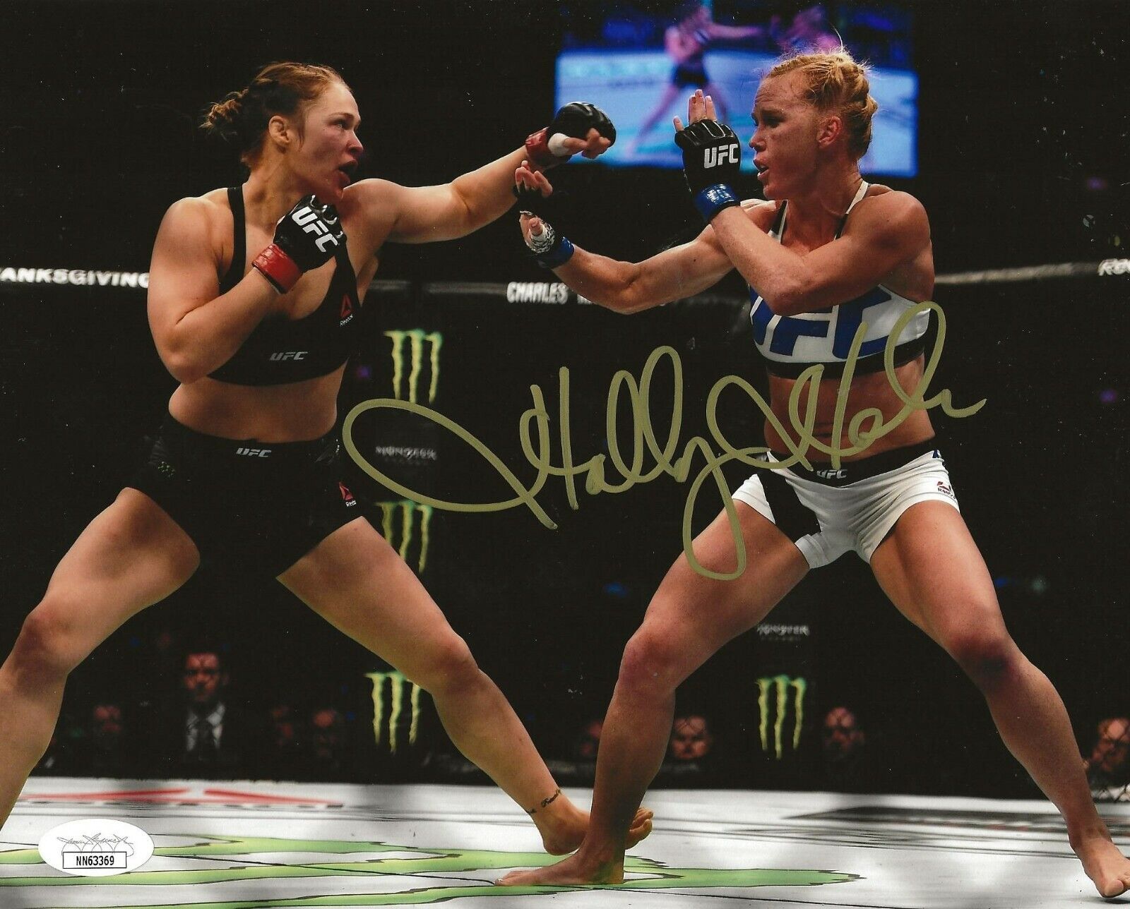 Holly Holm signed UFC 8x10 Photo Poster painting autographed The Preacher's Daughter 4 JSA