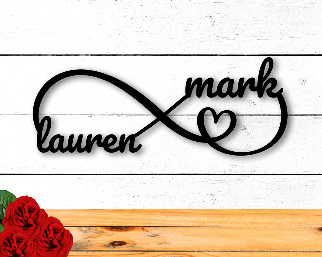 Infinity Heart Sign Containing Names