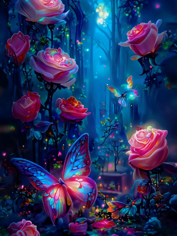 Diamond Painting - Full Round/Square Drill - Butterfly(30*40 - 50*60cm)