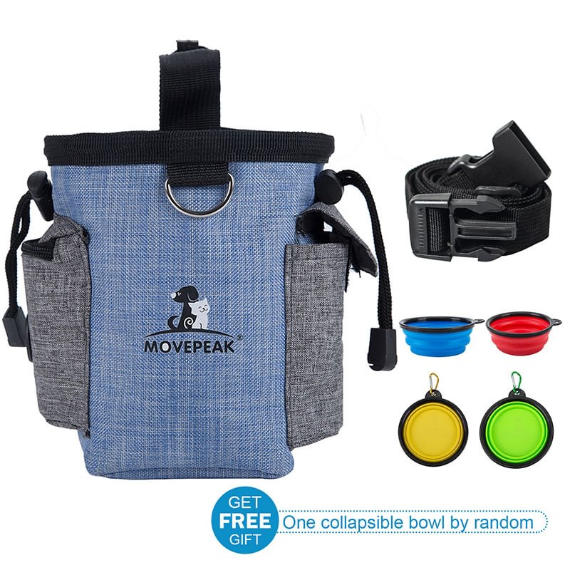 Pet Training Waist Bag with Collapsible Dog Bowl