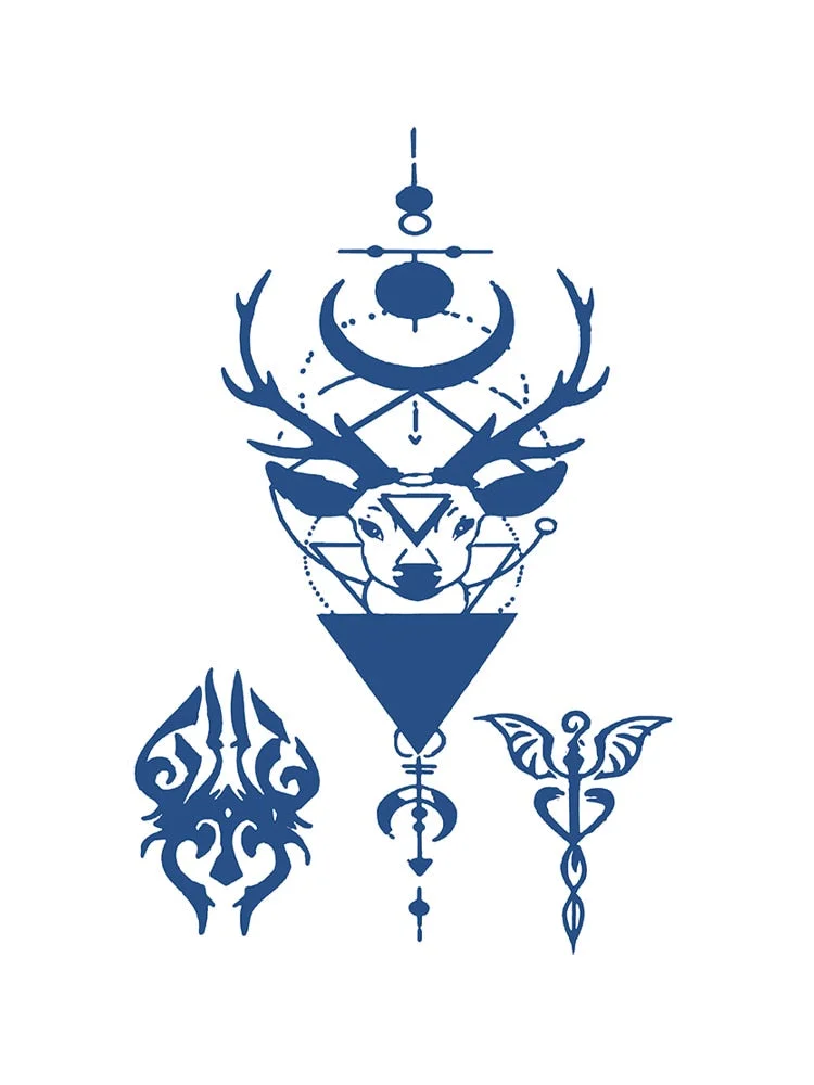 S41-89 herbal tattoo stickers juice semi-permanent non-reflective vegetation female waterproof male durable sticker simulation