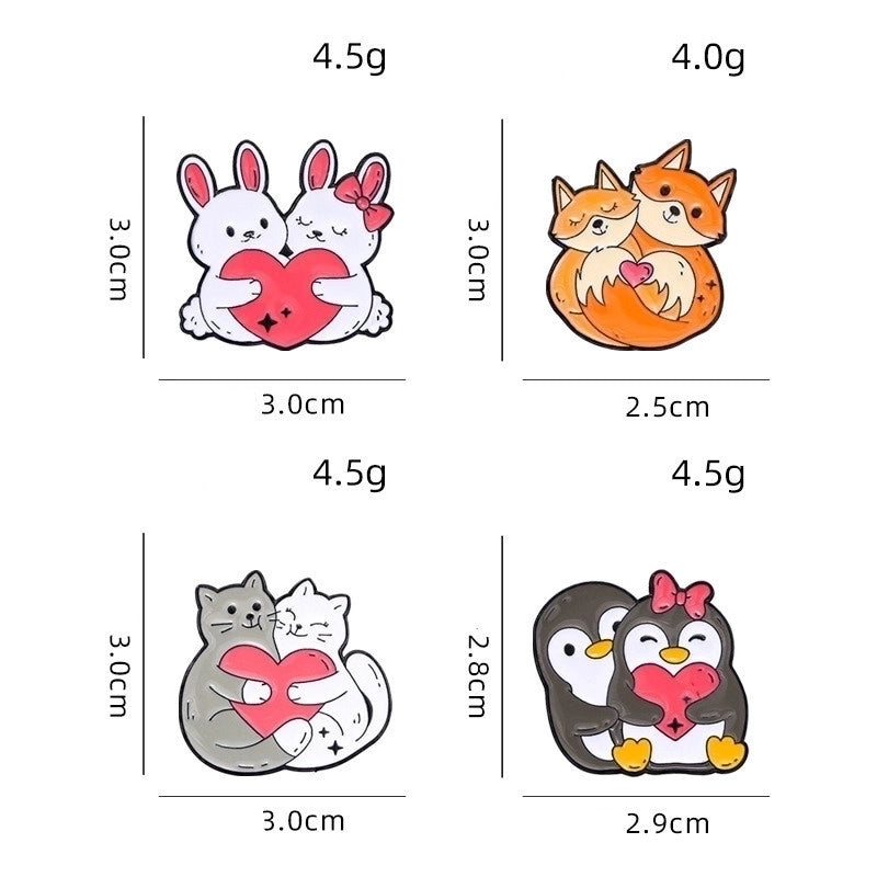 Cartoon Style Cute Animal Alloy Stamping Stoving Varnish Plating Unisex Brooches