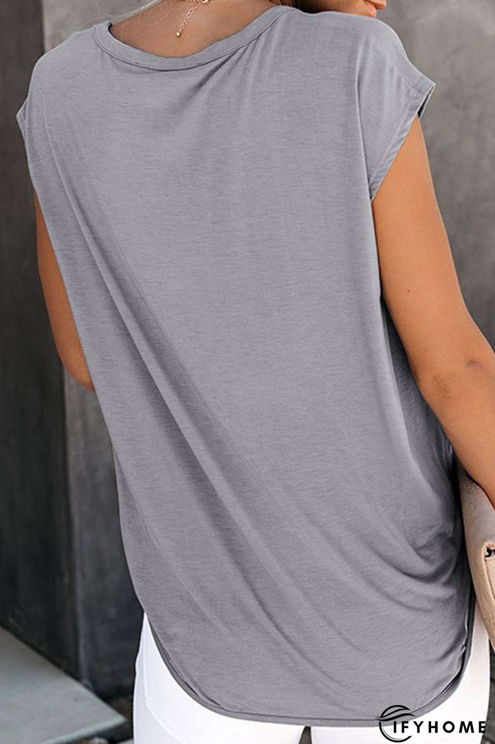 Casual Solid Ripped O Neck T-Shirts(7 Colors) | IFYHOME