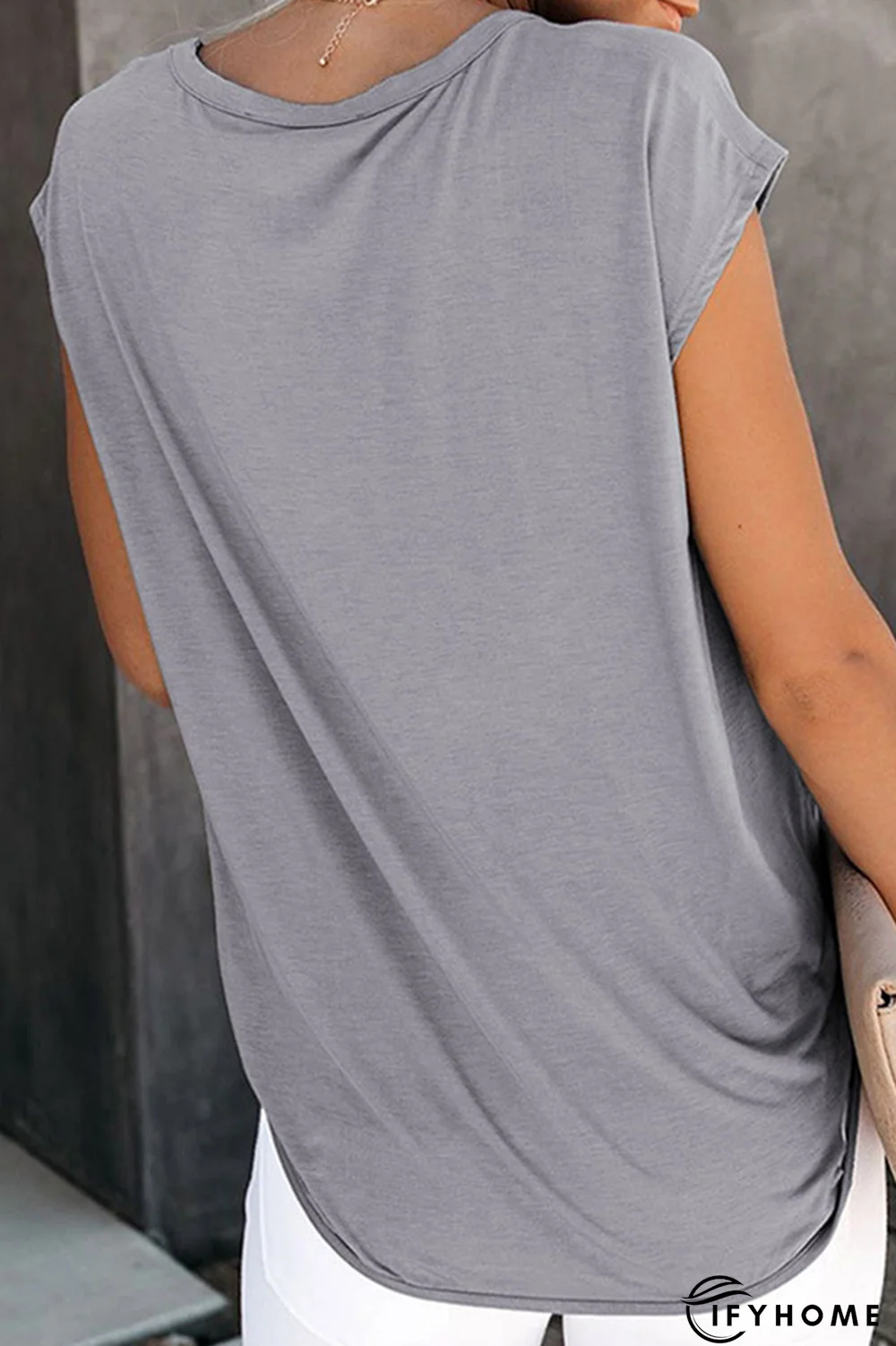 Casual Solid Ripped O Neck T-Shirts(7 Colors) | IFYHOME