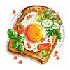 Fruit Toast-11CT Stamped Cross Stitch 30*30cm(Brand)