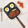 3 in 1 Omelet Pan Nonstick Frying Grill Pan for Burger Egg Ham Pancake Cookware