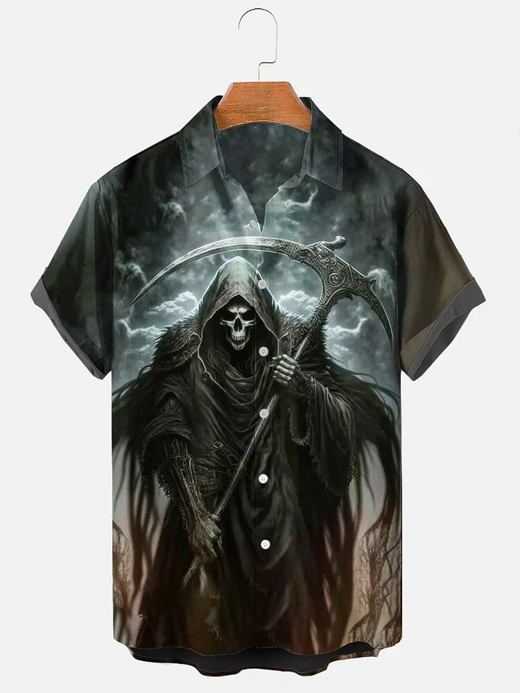 Men's Grim Reaper Halloween Shirt