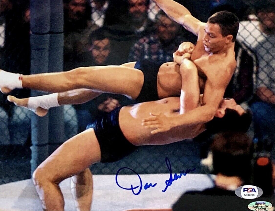 Dan Severn Signed UFC 8x10 Photo Poster painting PSA AI58096