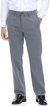 Soojun Men's Classic Fit Flex Waist Flat Front Dress Pant