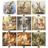 (Multi-Style) Retro Bunny-11CT Stamped Cross Stitch 40*40cm/15.75*15.75in