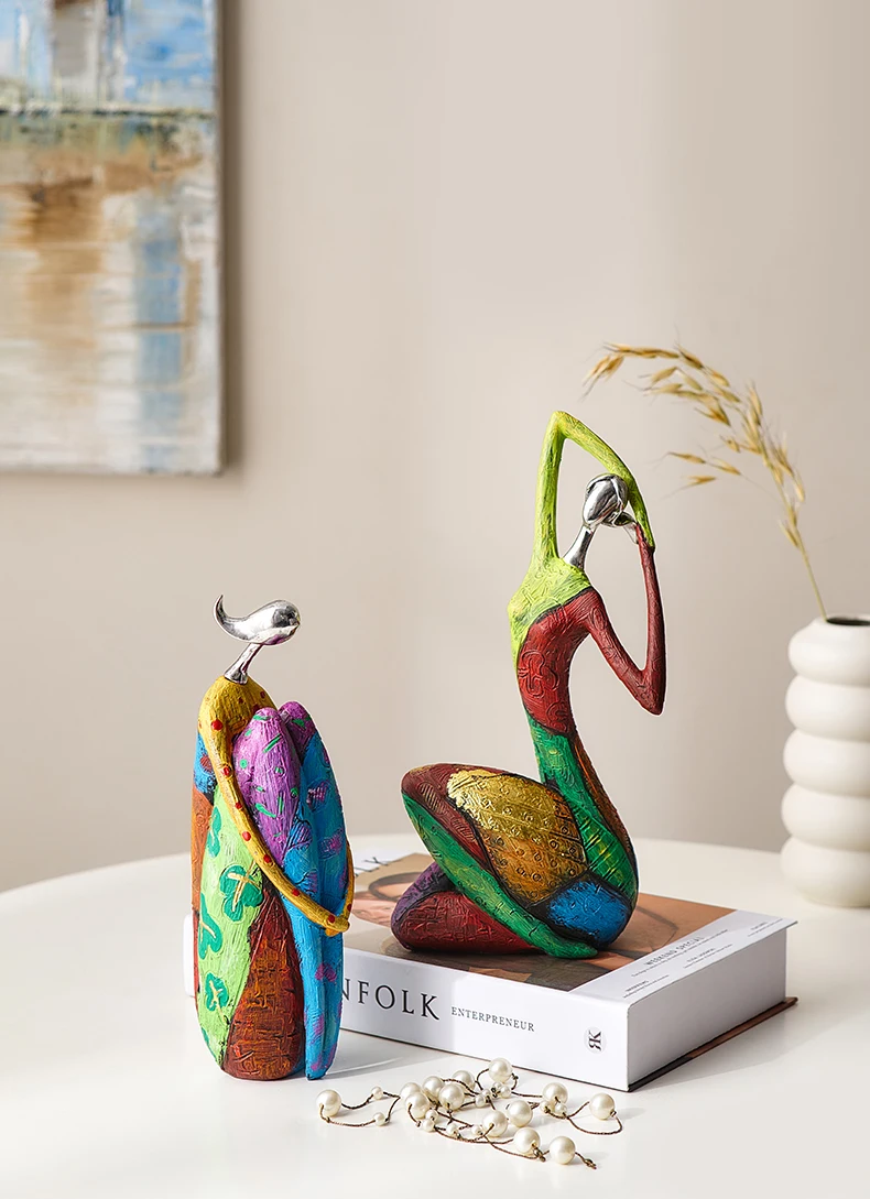 Tegooe Abstract Character Sculpture - Modern Resin Desktop Art Ornaments