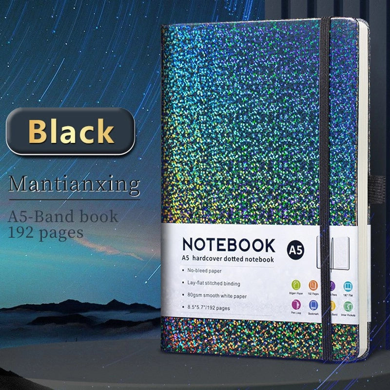 1 Piece Solid Color Learning Imitation Leather Paper Casual Notebook