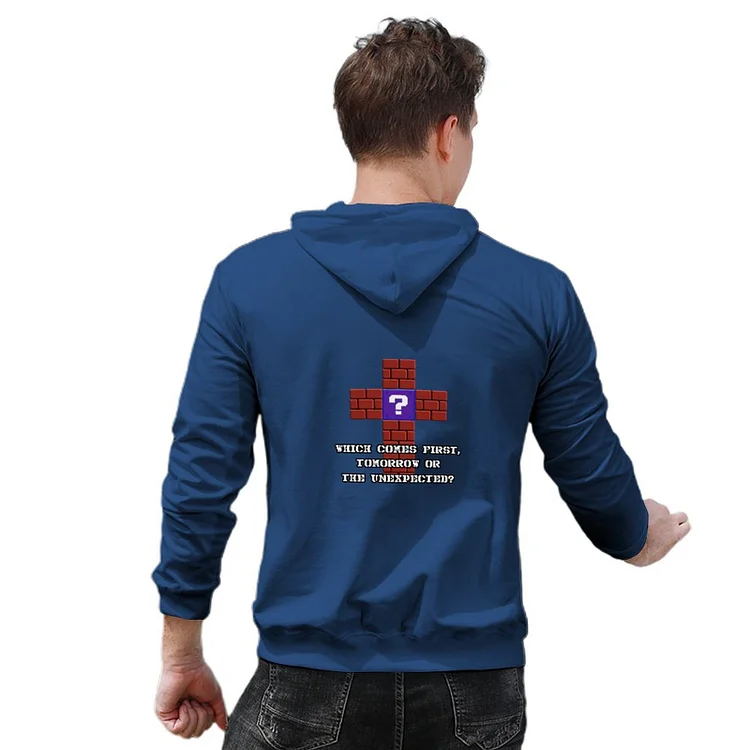 Men Hoodie Brick Wall The Cross Pixel Style  customized, personalized, gift