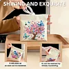 Diamond Painting Flower Tree and Butterfly PU Storage Bag Coin Purse
