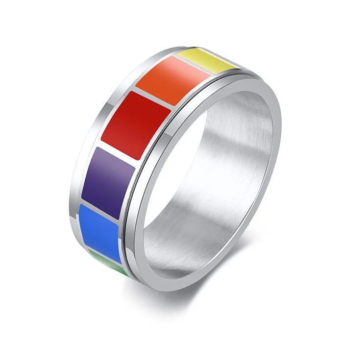 Rainbow Spinner Ring
