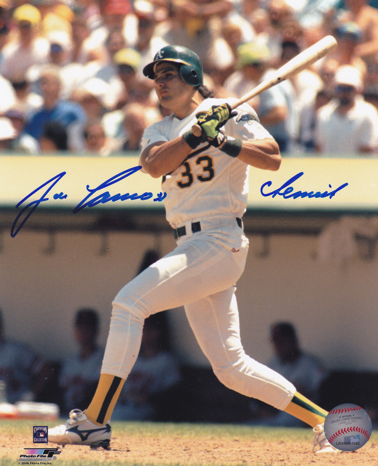 JOSE CANSECO OAKLAND A'S CHEMIST ACTION SIGNED 8x10