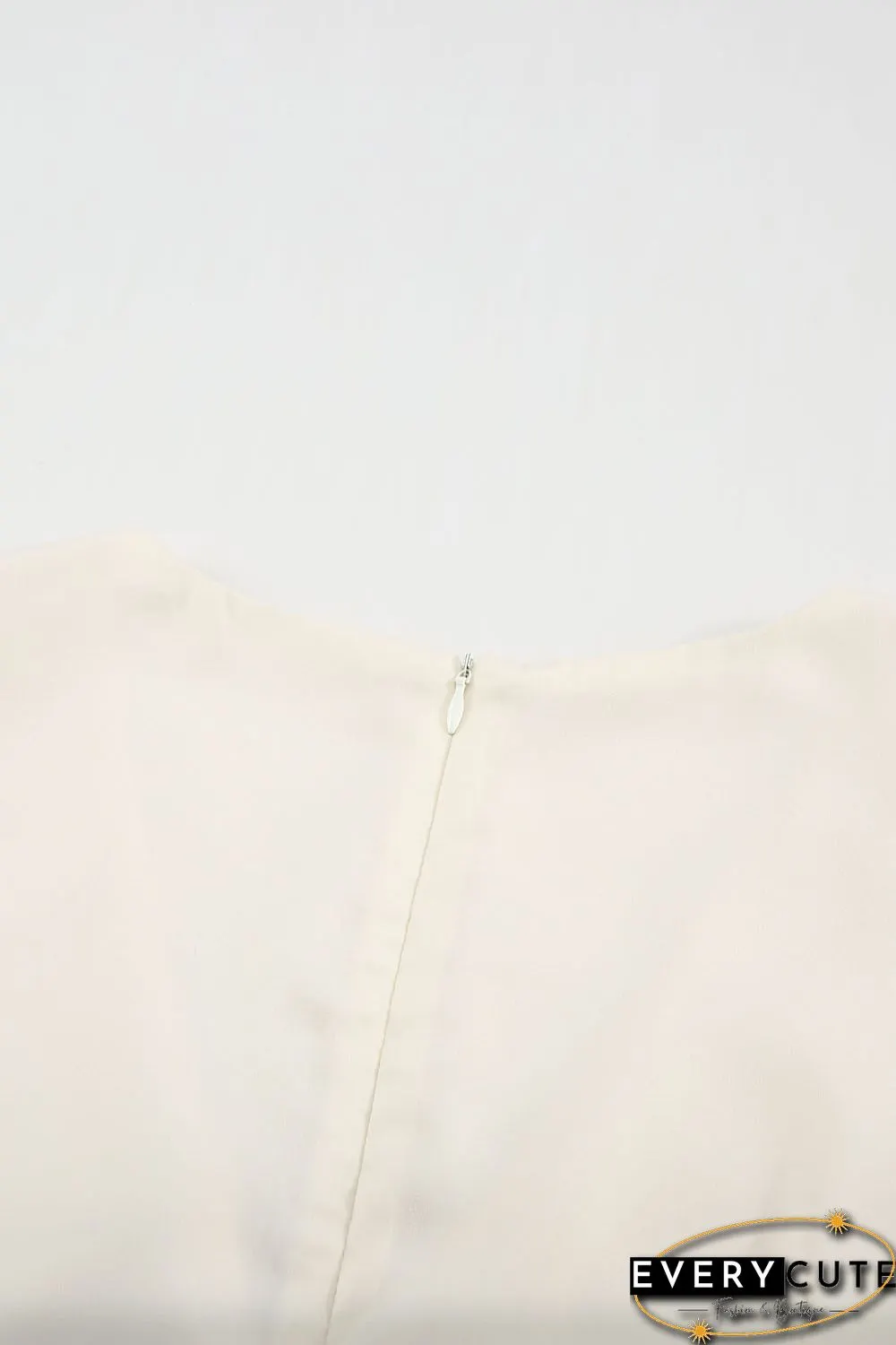 Satin Puff Sleeve V Neck Blouse