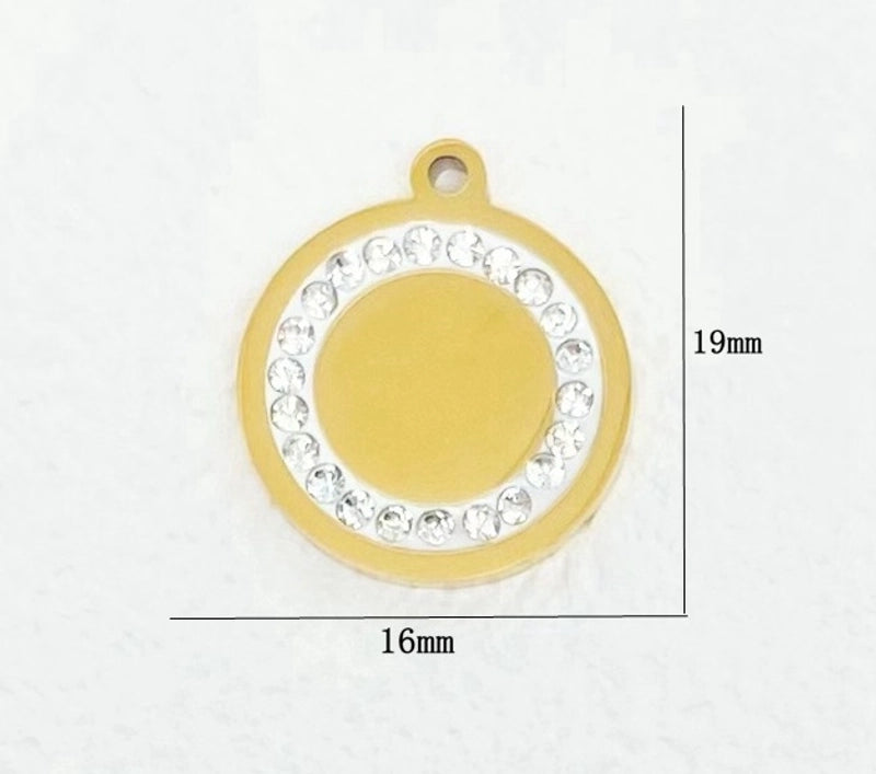 1 Piece 304 Stainless Steel Solid Color Jewelry Accessories Pendant