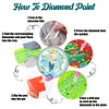 8pcs Cartoon DIY Diamond Painting Holz Untersetzer Kits mit Halter (Prinzessin)