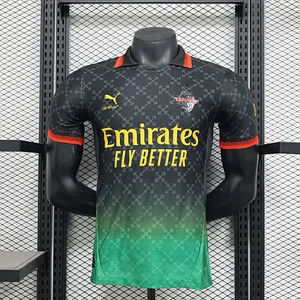 2024/2025 Player Version AC Milan Fourth Away Black Soccer Jersey 1:1 Thai Quality