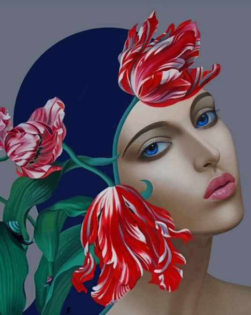 

Woman And Flowers – Paint By Numbers - 40*50CM, 501 Original