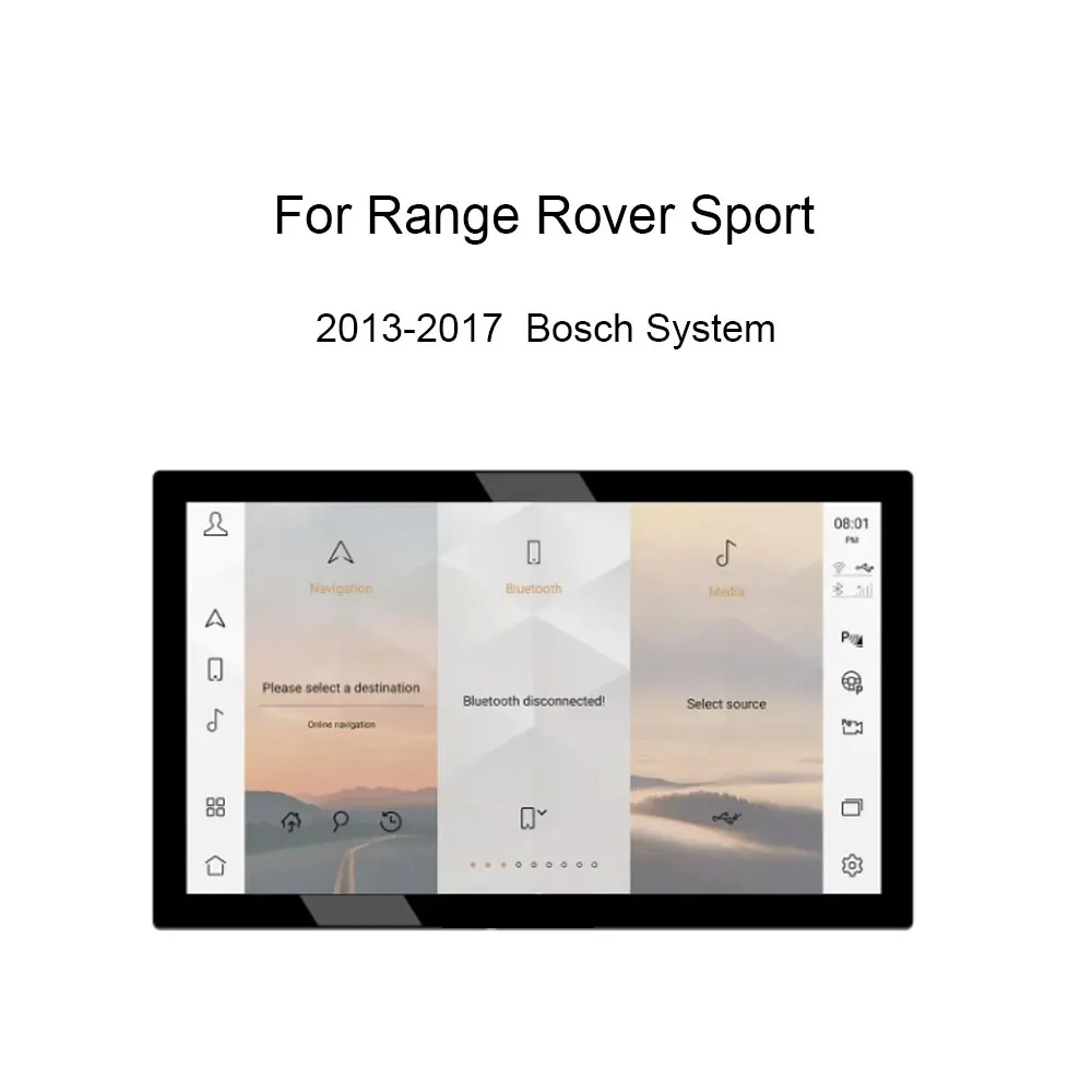 13 Zoll Android Auto GPS Bildschirm Upgrade Multimedia Player f&uuml;r Land Range Rover Sport 2013-2017 Jahr Bosch System