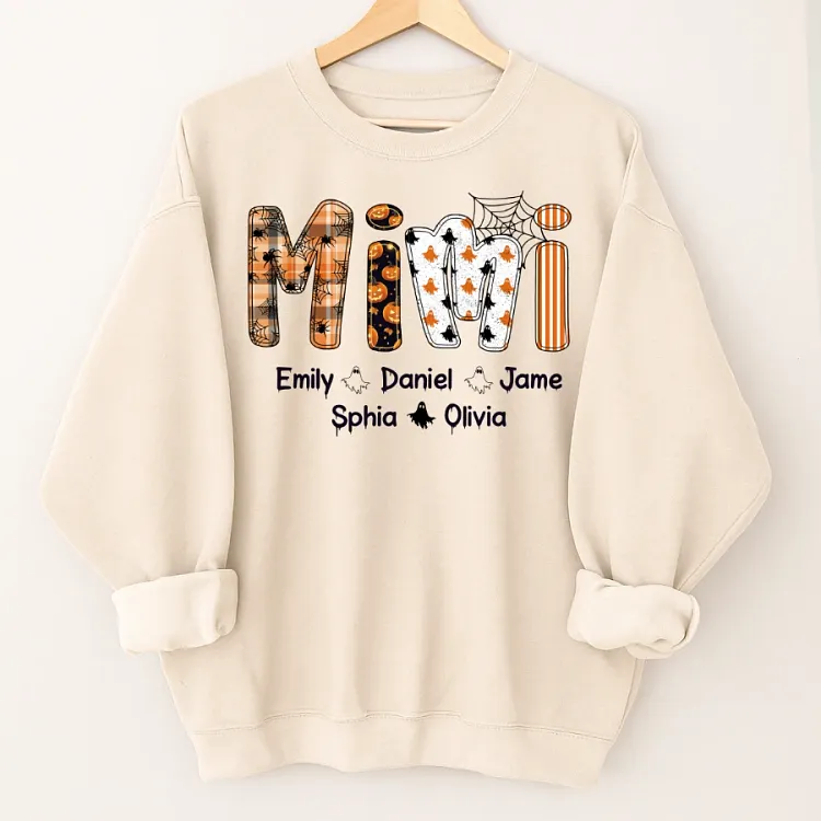 Preppy Halloween Gigi Cute Ghost Grandma and Grankids Sweatshirt Halloween