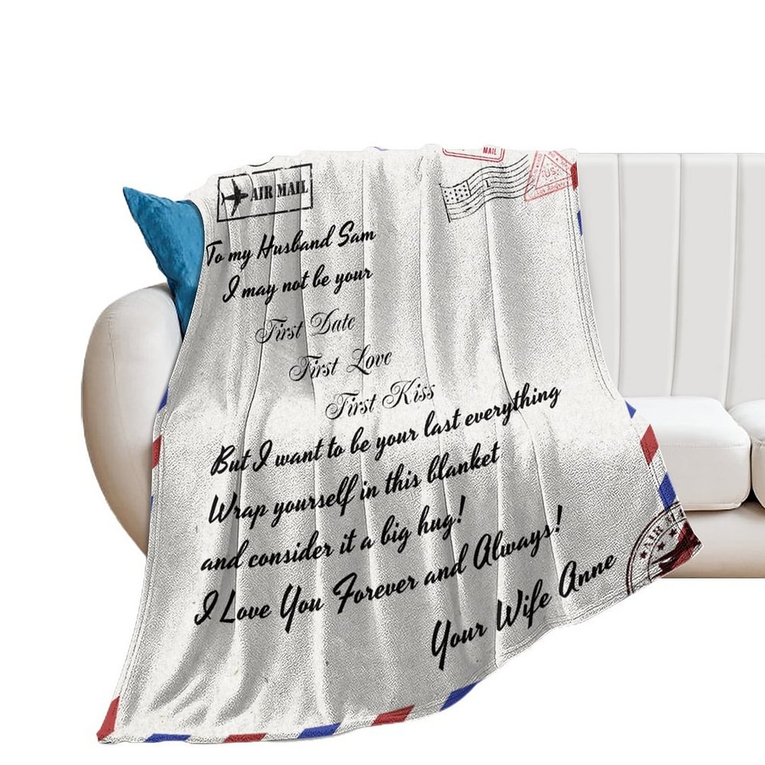 Custom Love Letter Blanket to Husband 
