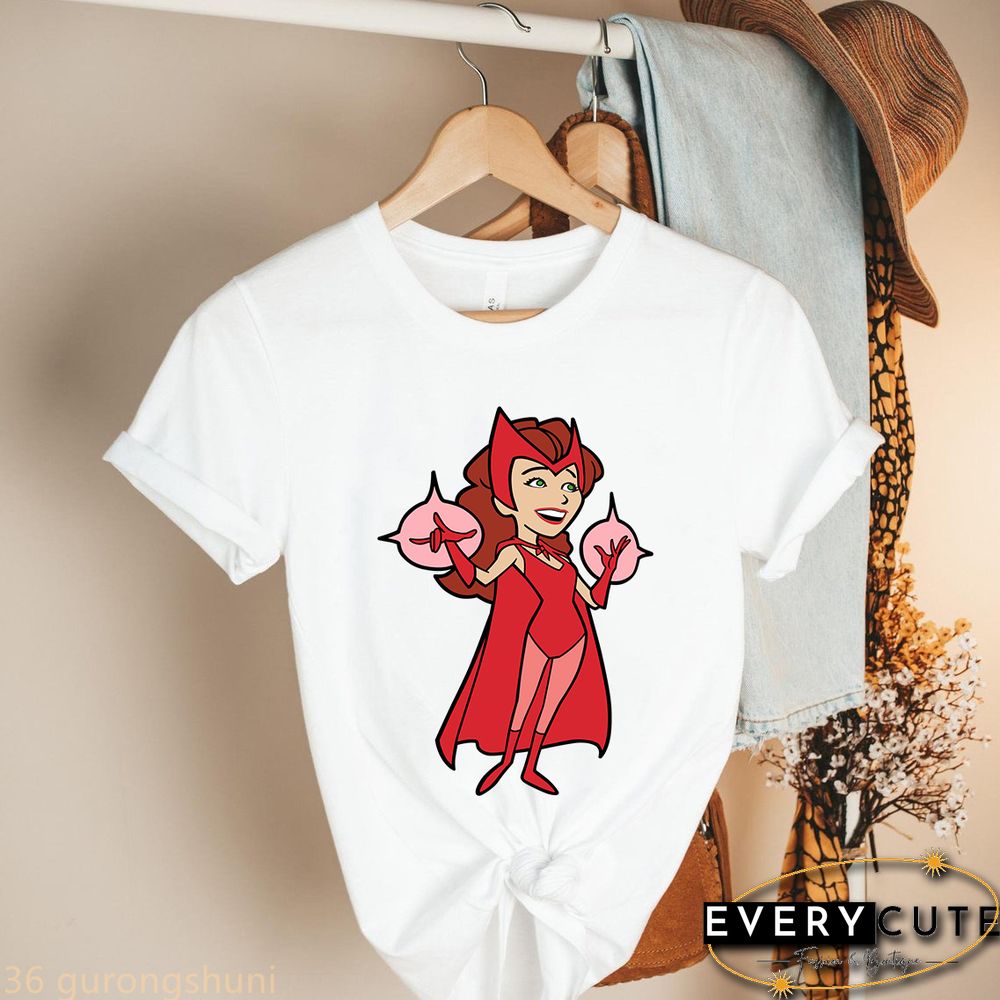 Wandavision Shirt StreetwearT-shirt Graphic Print Women clothes female clothing harajuku