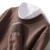 New Men's Round Neck Casual Business Knitted Cashmere Sweater