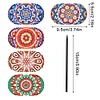 5Pcs pu mandala motif cheveux bâtons-bricolage accessoires de mode