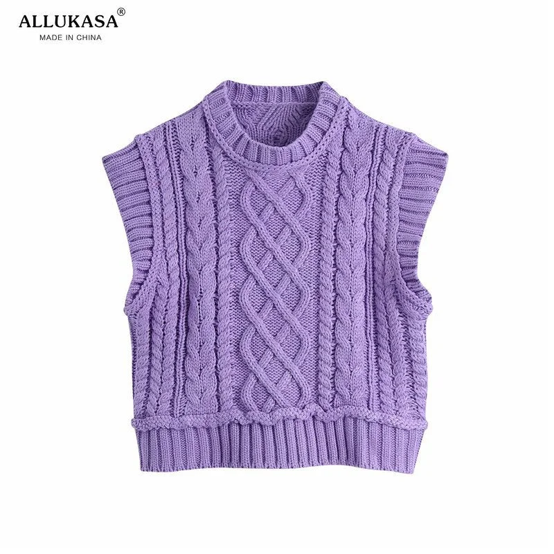 2022 Autumn sweater Women Casual Turtleneck Pink Knitted Pullover Vest Chic Lady Sleeveless Sweaters Girls Cute Knitted Jumpers
