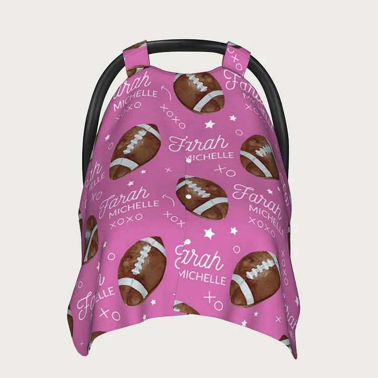 Personalized Baby Football Car Seat Canopy for Comfort & Unique| C75