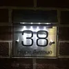 LED Solar House Number Light Digital Address Indication Doorplate Light