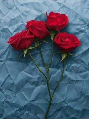 

Red Roses On Paper – Paint By Numbers - 40*50CM, 501 Original