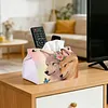 Diamond Art Painting Tissue Box Cover Wear Resist Decorative Paper Napkin Dispenser Multifunction Rhinestone PU Tissue Holder Kit for Adults Home Office Gift (Two Wolves Butterfly)