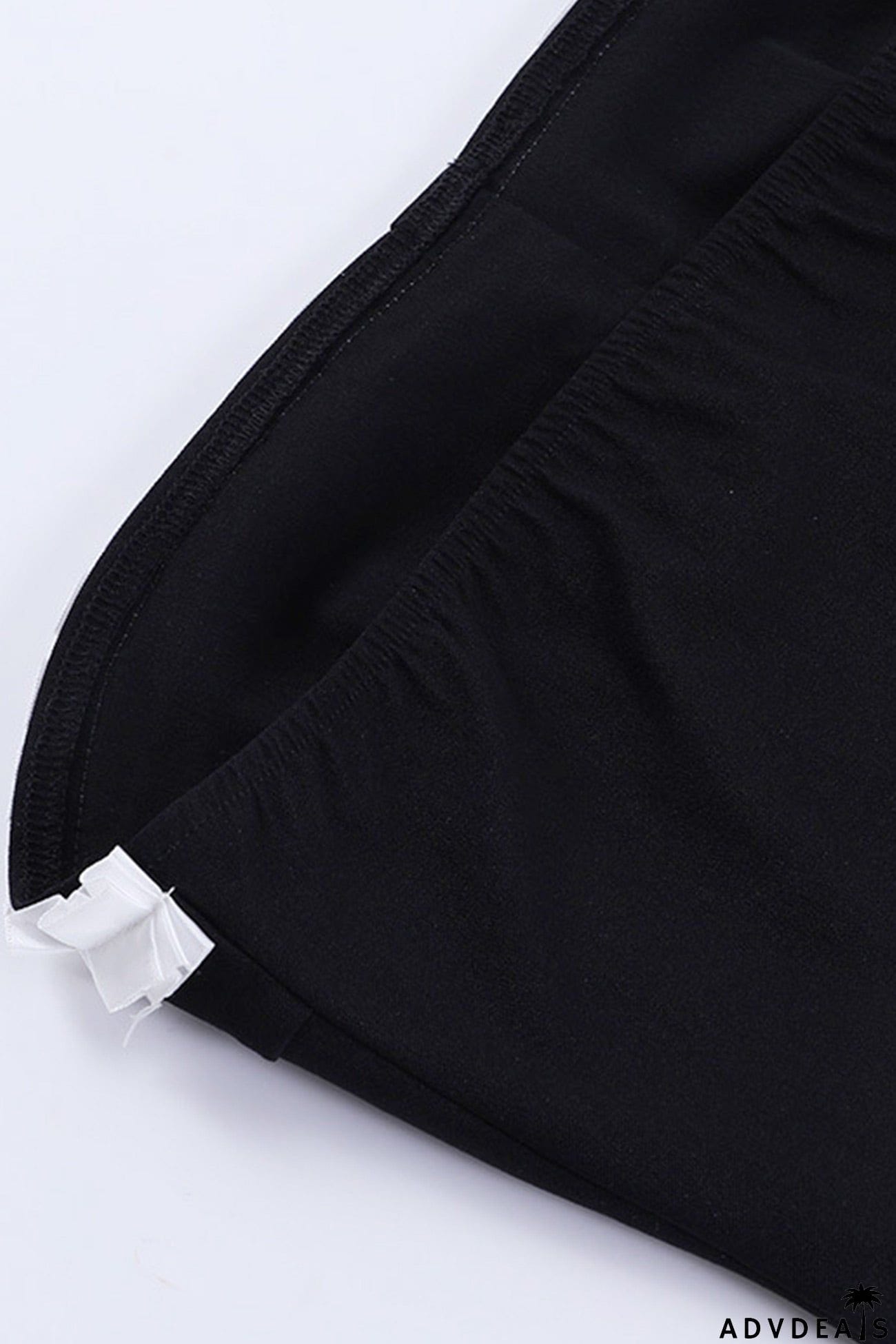 Cutout Contrast Pleated Lace Bandeau Top