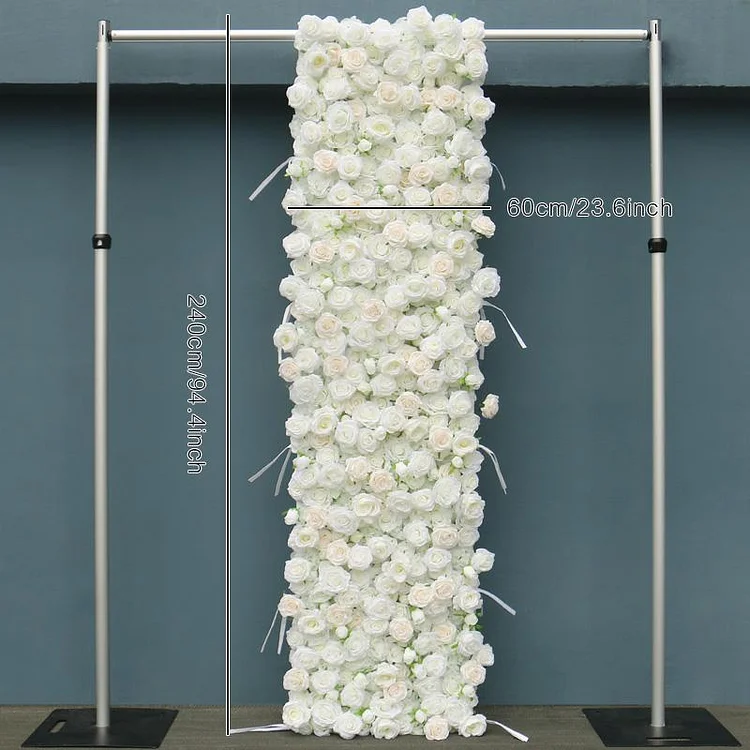 A013 A7057 White Cloth Flower Wall Wedding Backdrop Decor