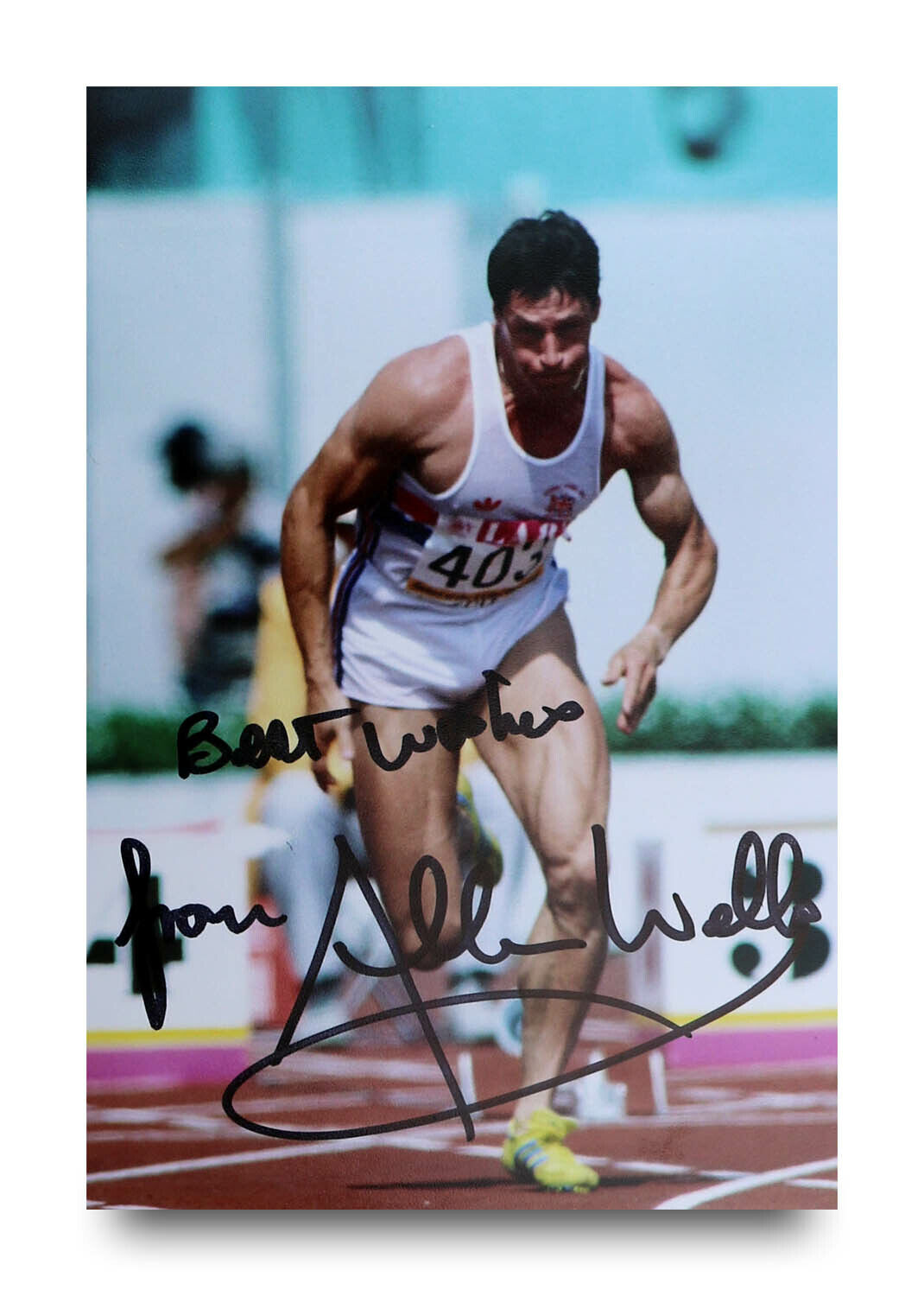 Allan Wells Signed 6x4 Photo Poster painting Olympic Champion Moscow 1980 Genuine Autograph +COA