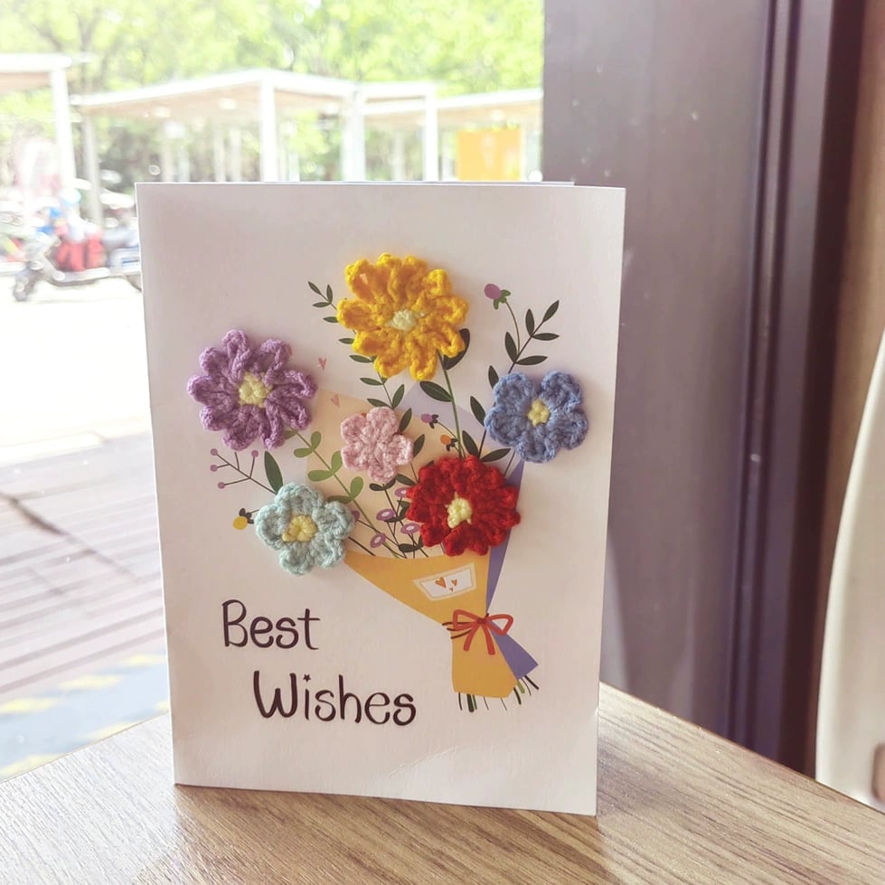 Creative Crochet Greeting Card
