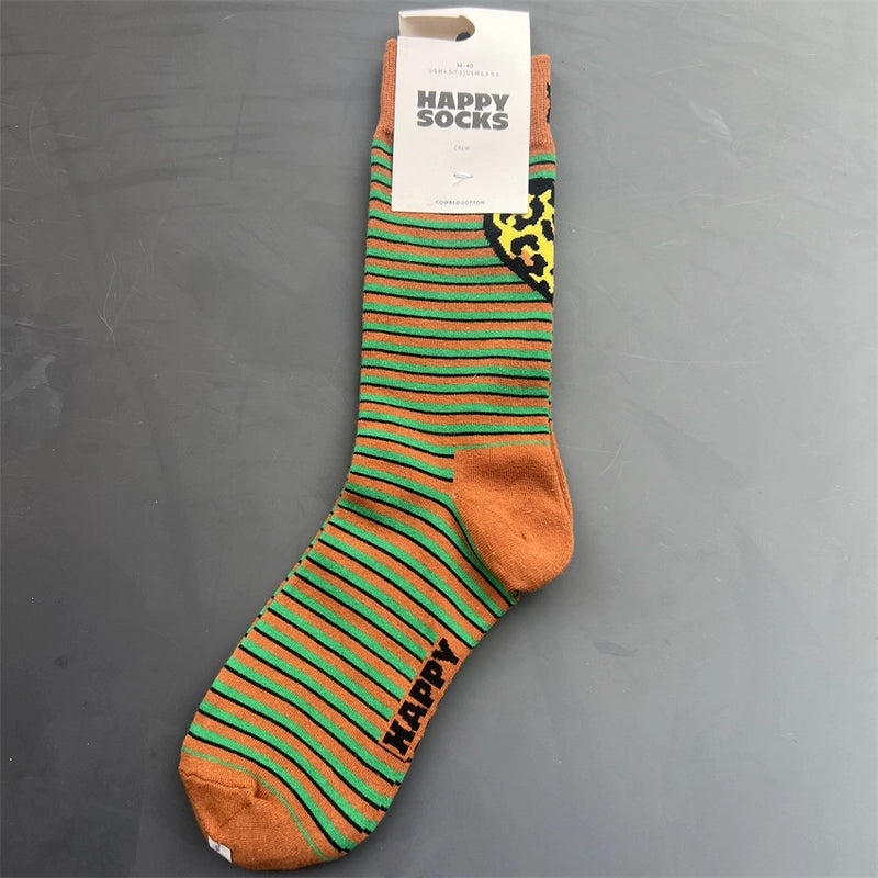 Women’s Vacation Minimalist Polka Dots Cotton Crew Socks A Pair