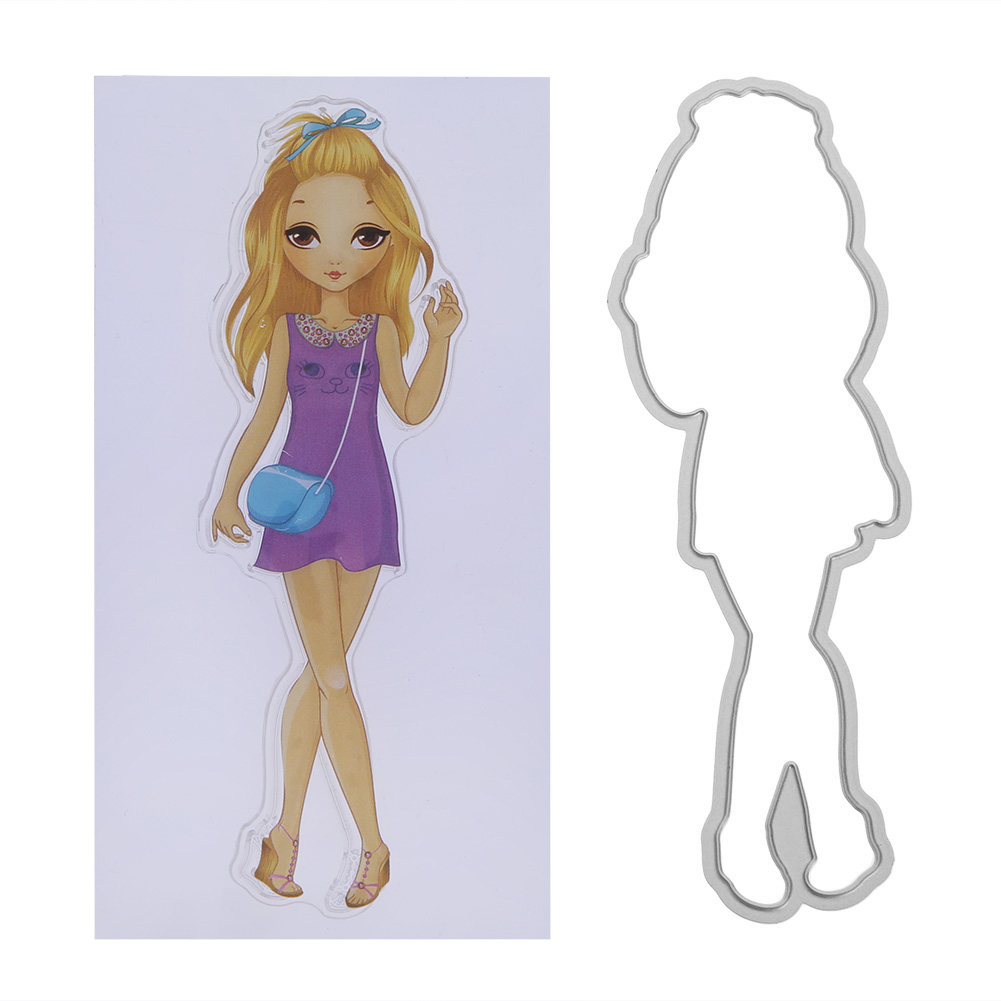 

Silicone Fashion Lady Stamp Metal Cutting Dies Stencil Frame Scrapbook DIY-172843, 501 Original