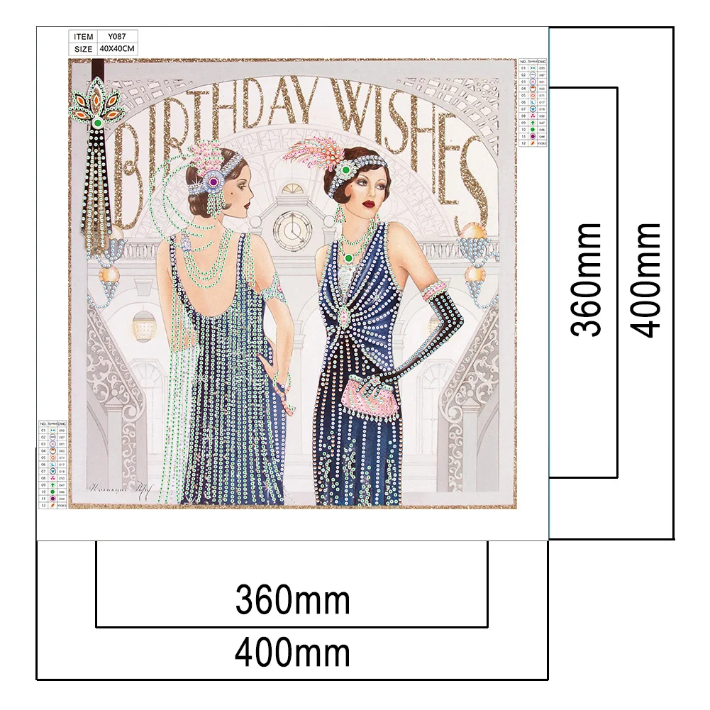 Special Shape Diamond Painting 40*40cm - Noblewoman