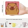 8pcs Cartoon DIY Diamond Painting Wooden Coasters Kits with Holder (Capybara)