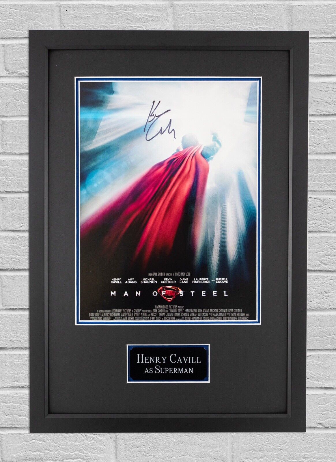 Henry Cavill Signed & Framed 16X12 Photo Poster painting Man of Steel Autograph AFTAL COA (B)