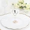 10 Pack | Gold Metal 3.5" Mini Circle Card Holder Stands, Hoop Table Number Stands, Wedding Table Place Card Menu Clips