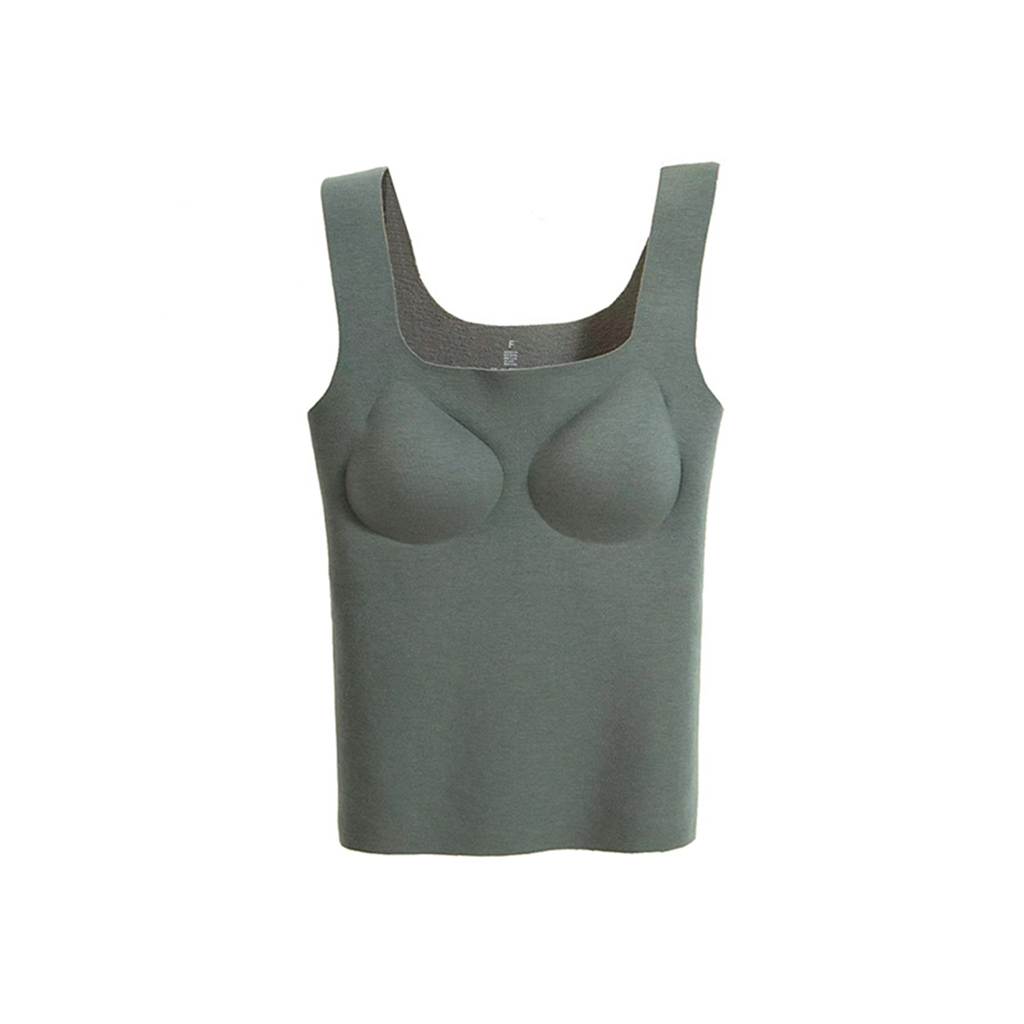 Women's Heating Silk Thermal Vest with Chest Pad REAL SILK LIFE
