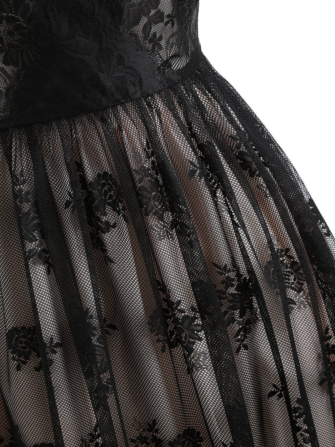 A-Line/Princess 1950s V-Neck Short Sleeves Vintage Dresses with Lace Appliques