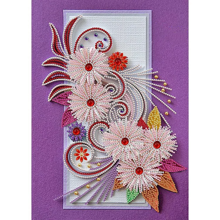 Paper Quilling Flower - Partial Special Shaped Drill Diamond Painting - 30x40cm(Canvas)